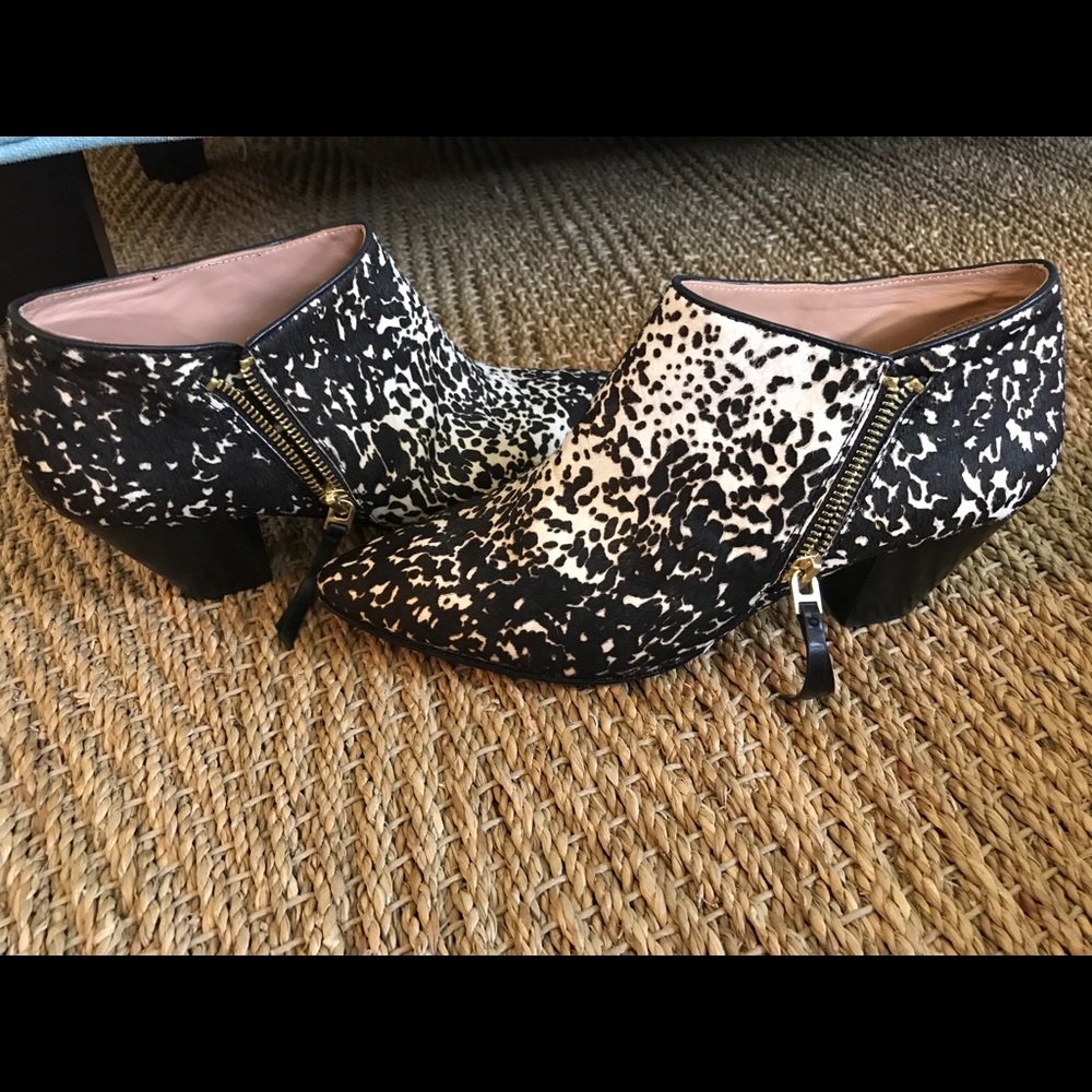 Vince Camuto signature calf hair ankle booties